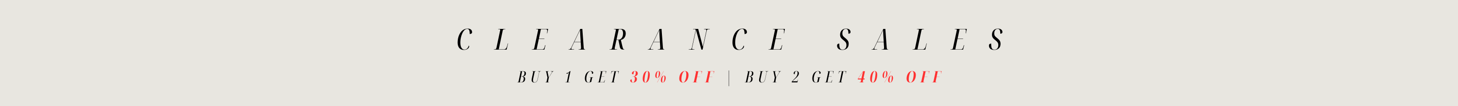 Clearance Sales