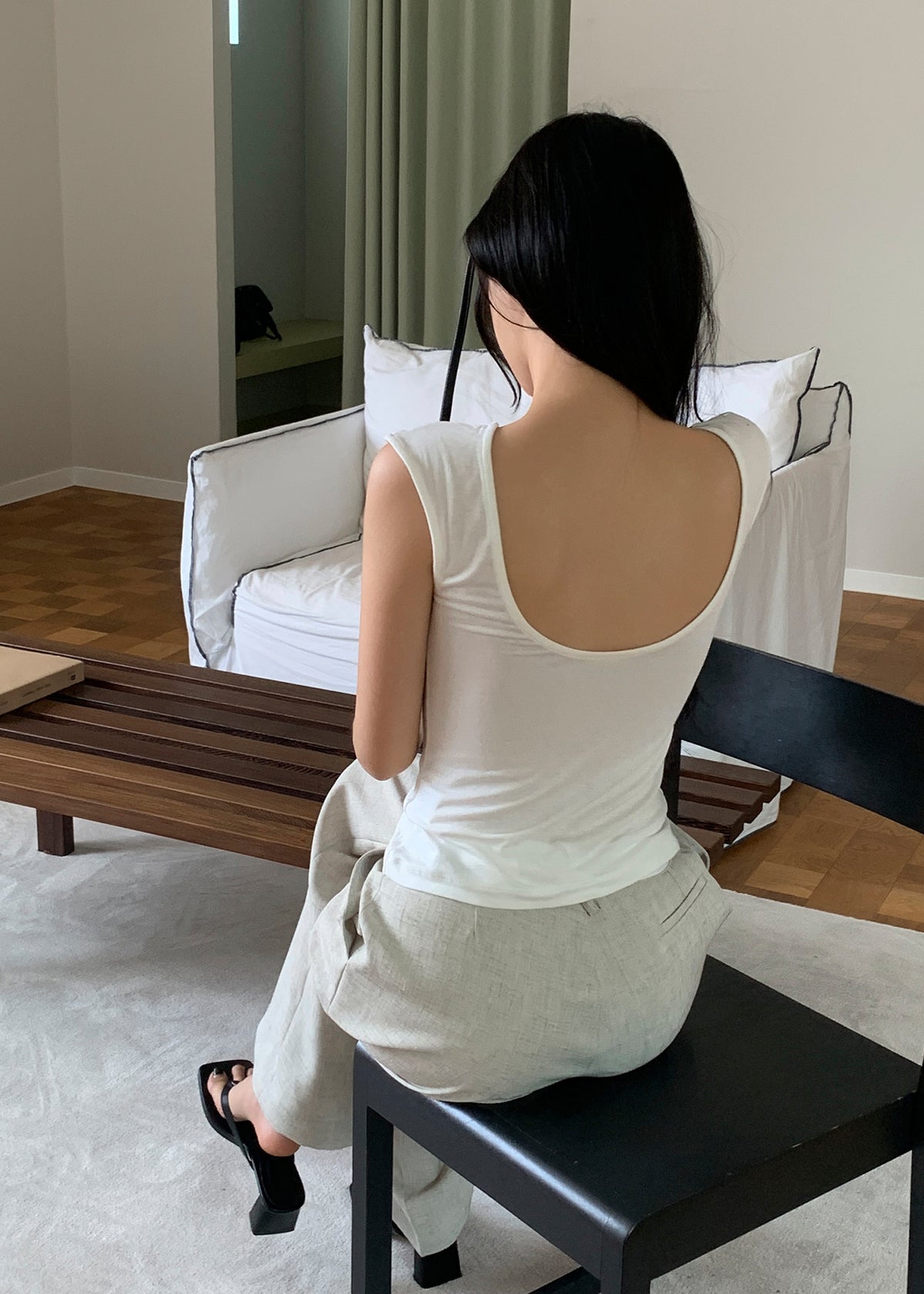 法式慵懶美背背心