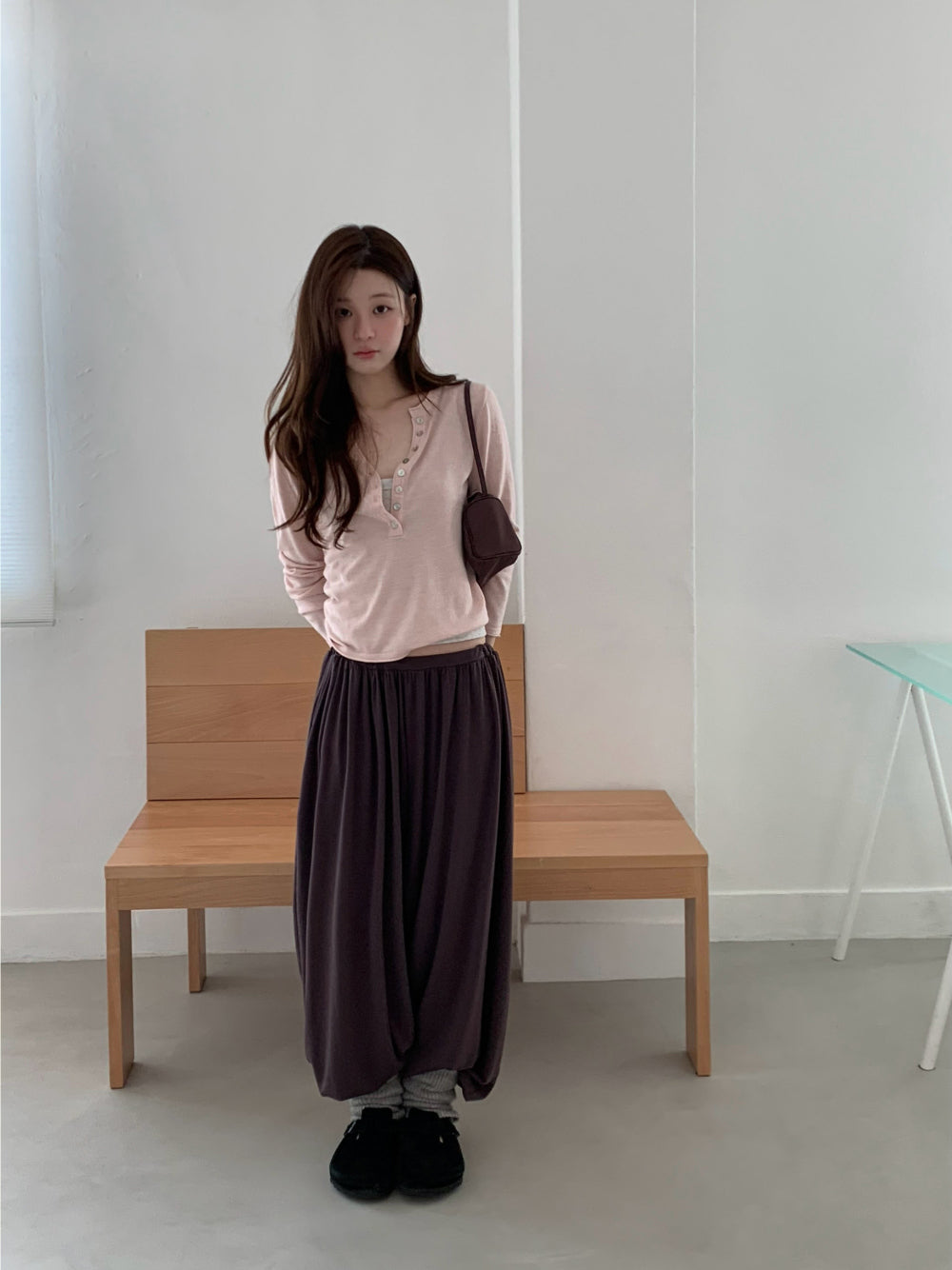 慵懶垂墜澤西束口哈倫褲