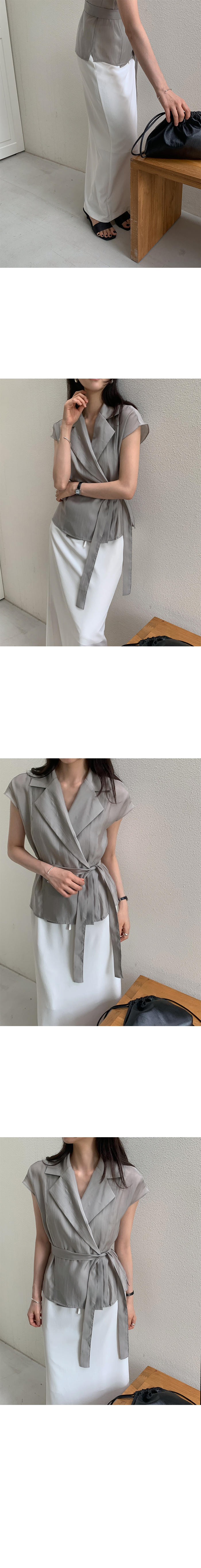 氣質綁帶襯衫-5