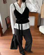 絨面綁帶背心 Velvet Tie Vest