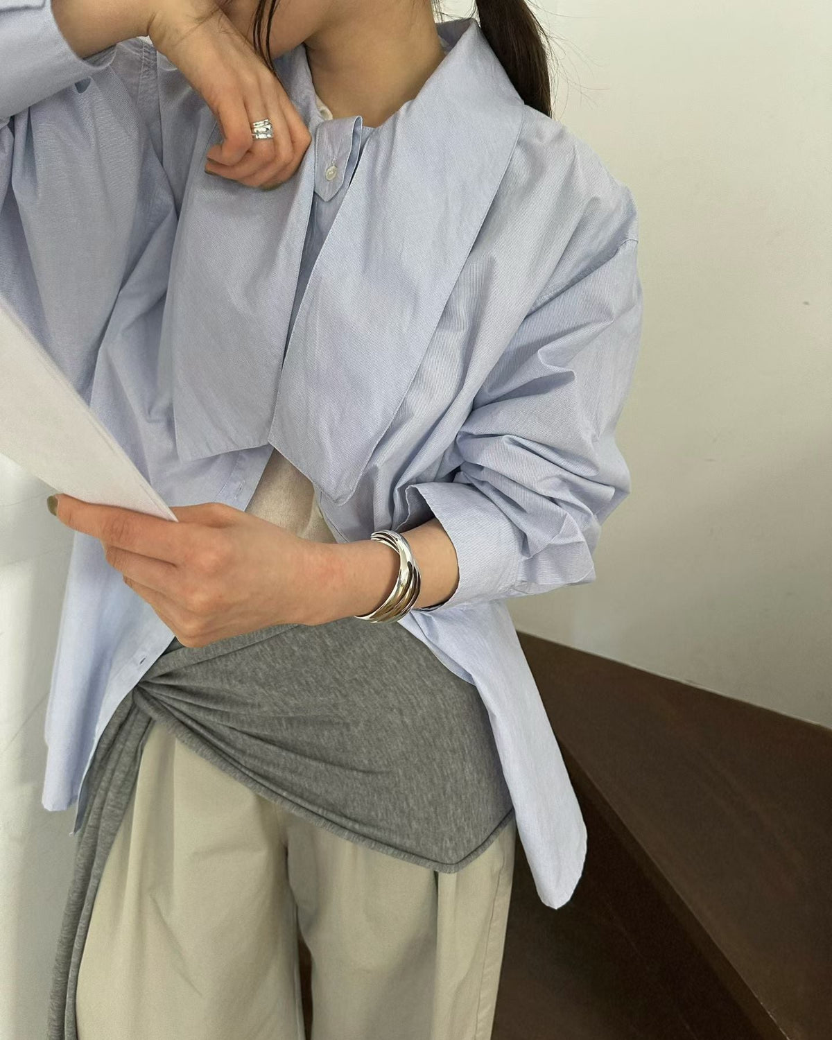 蝴蝶結綁帶襯衫 Ribbon Tie Shirt