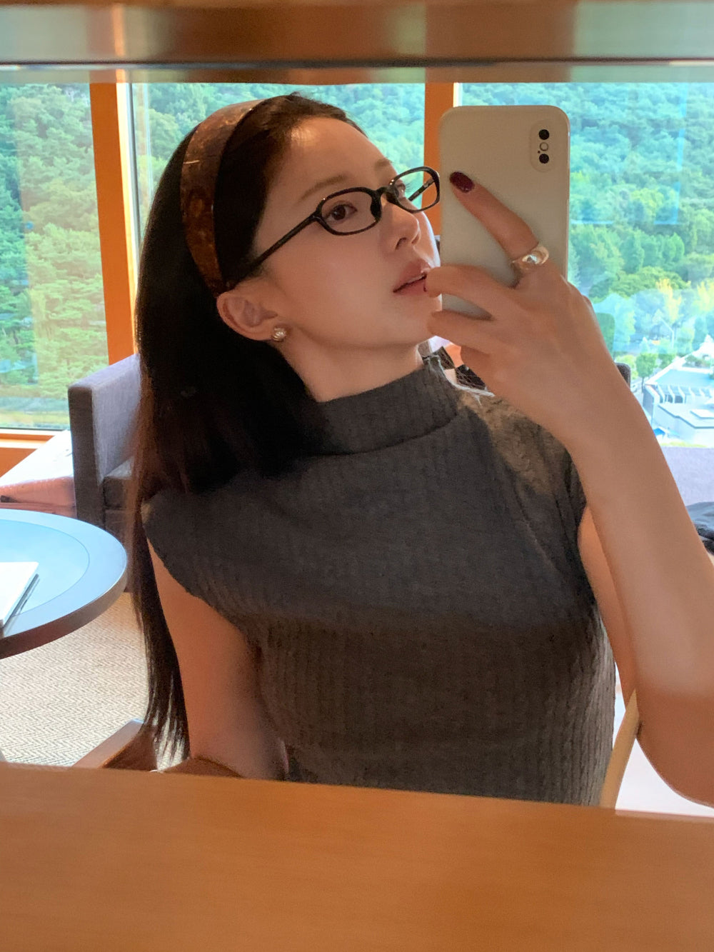 經典知性細麻花半高領蓋袖修身針織衫-16