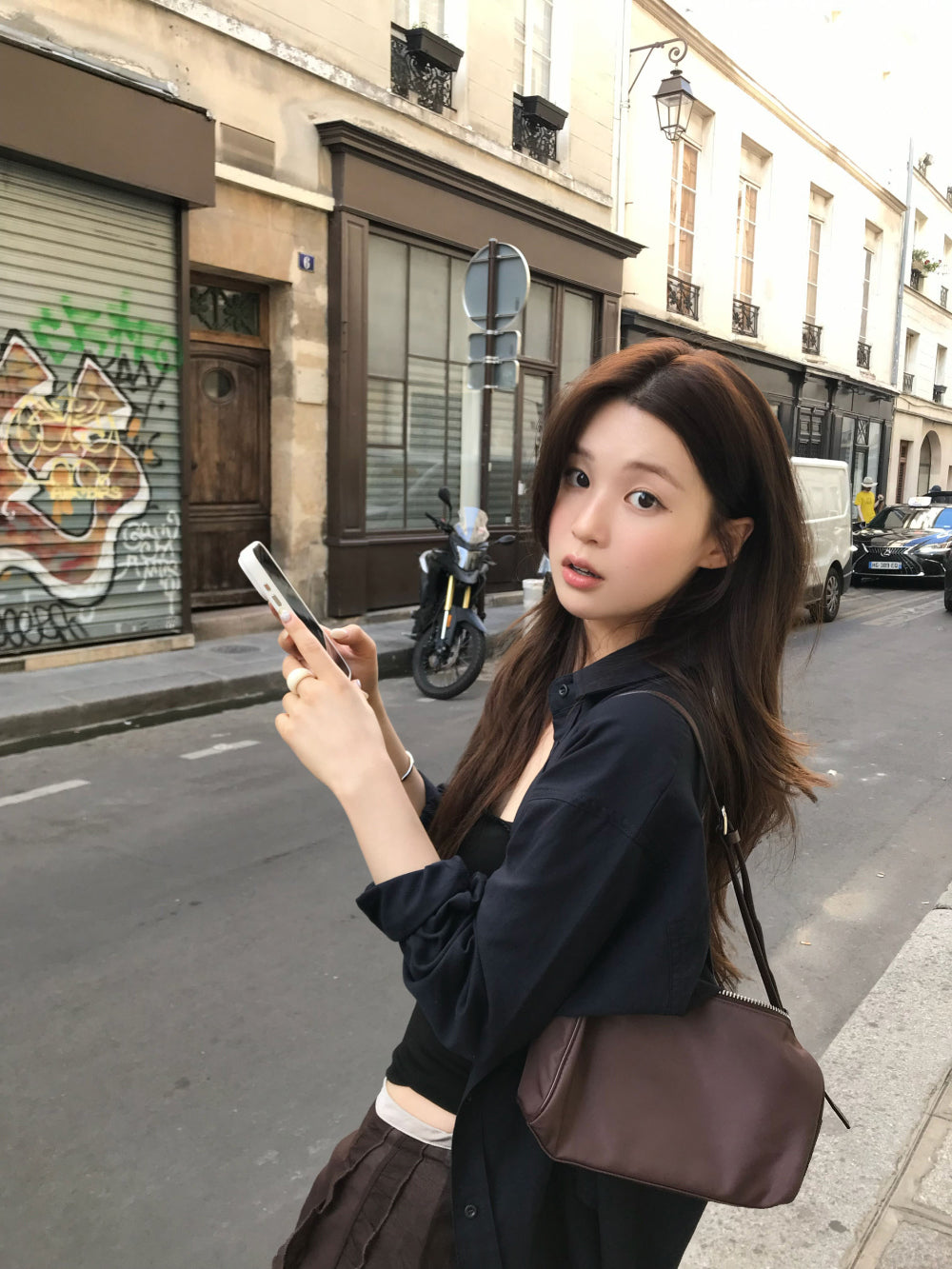 復古浪漫輕透荷葉A字中長裙