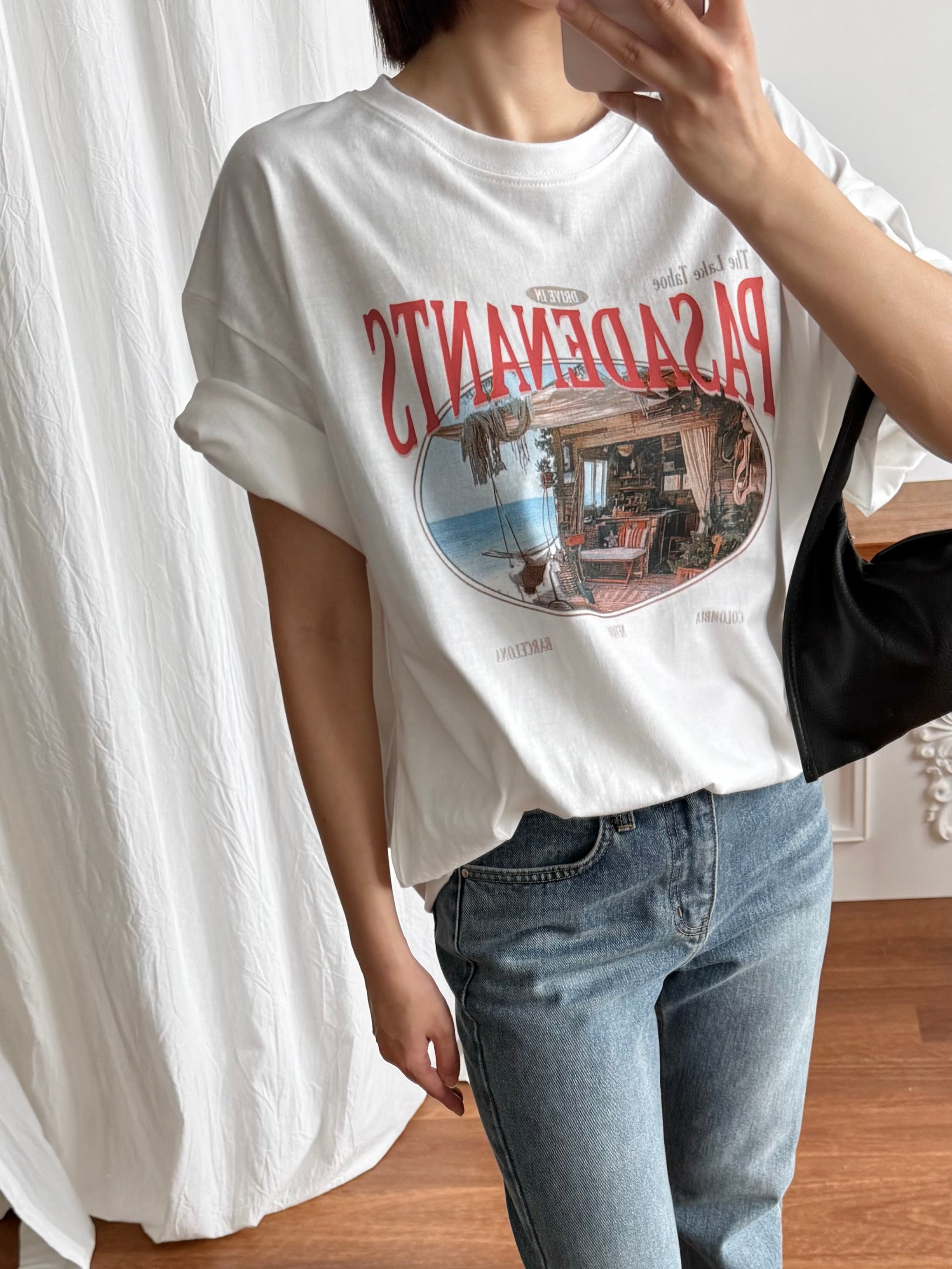 寬鬆Oversize印花t-shirt-6