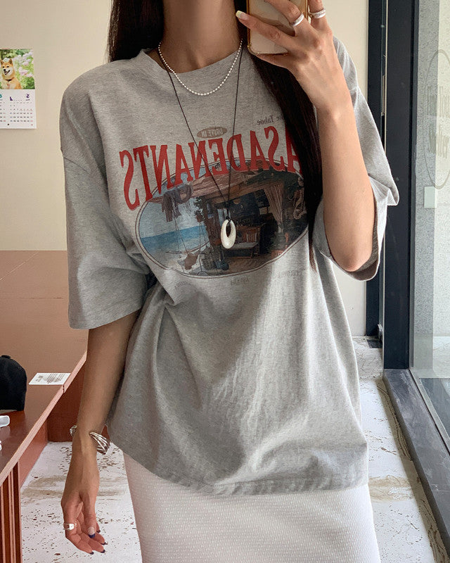 寬鬆Oversize印花t-shirt