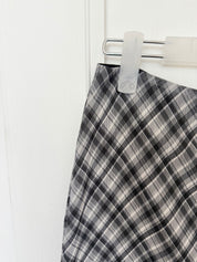 菱格紋雪紡長裙