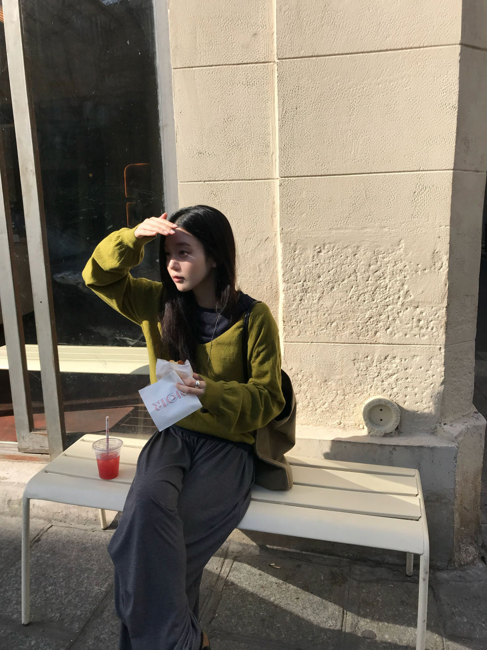 慵懶垂墜澤西束口哈倫褲-12