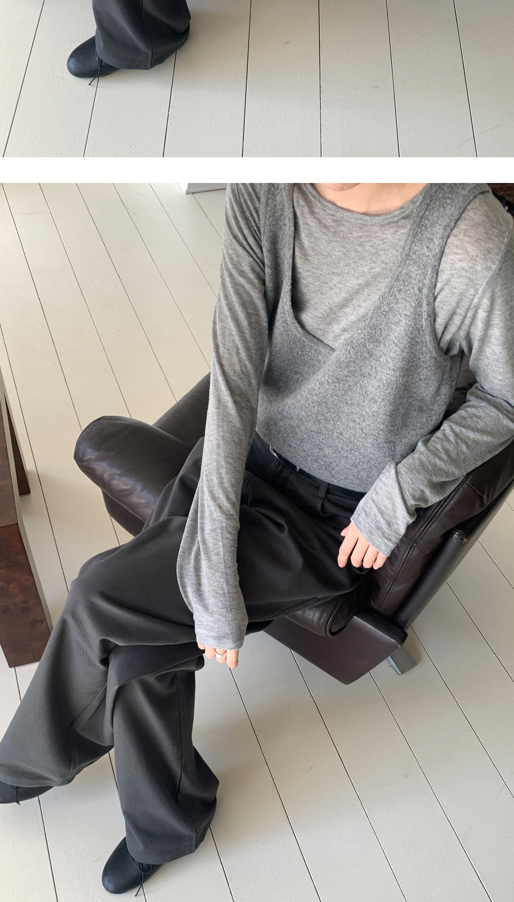 溫柔天絲修身圓領上衣