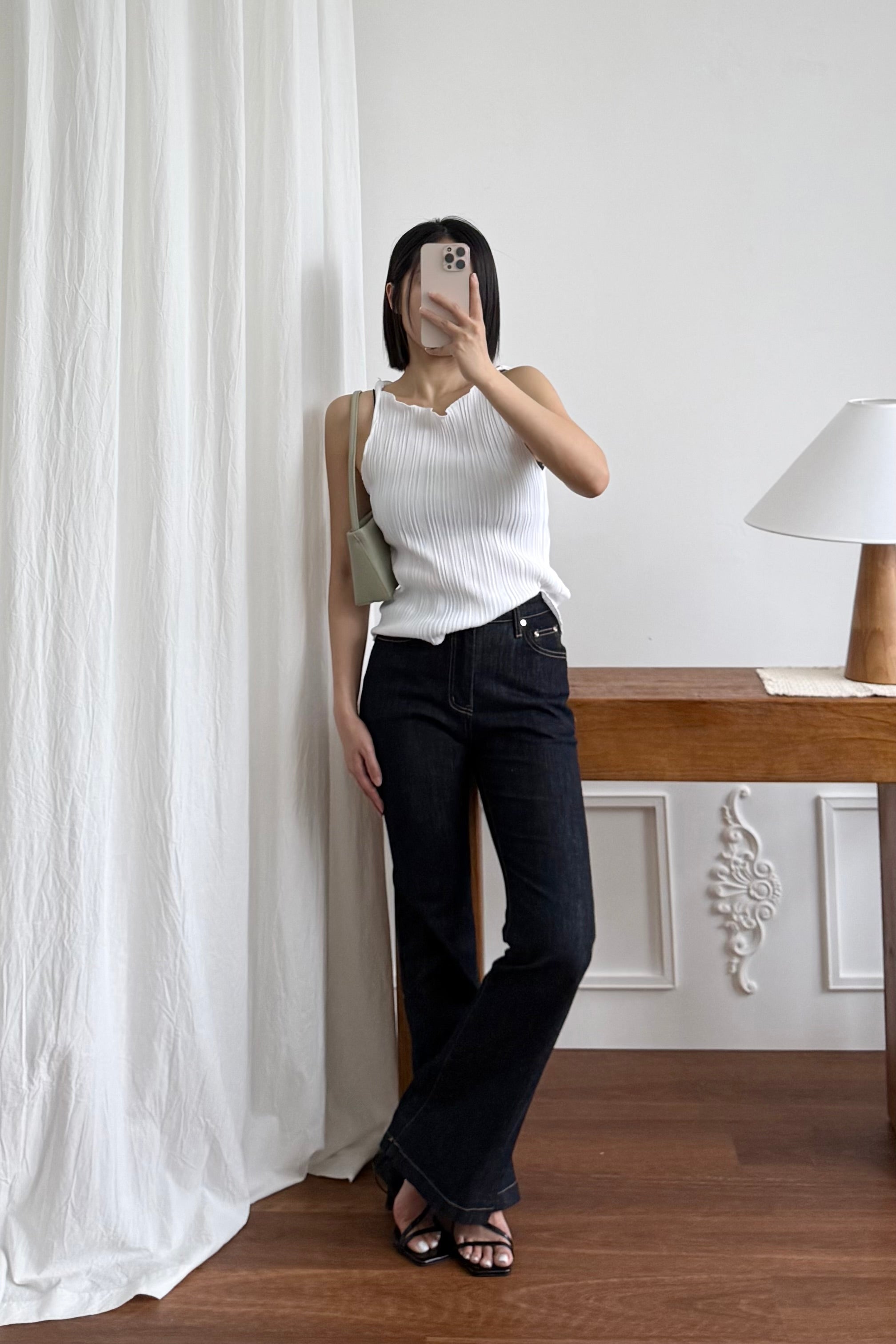 細褶背心上衣 Pleated Tank Top-2