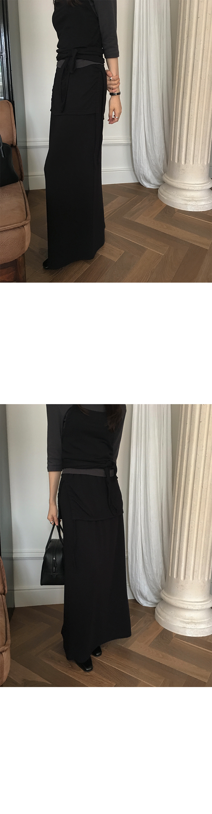 簡約知性兩穿七分袖上衣-11