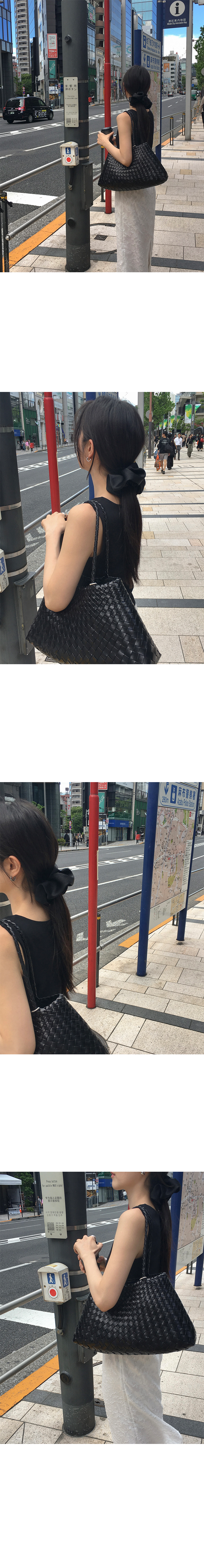 法式絲光抓皺豐盈髮圈