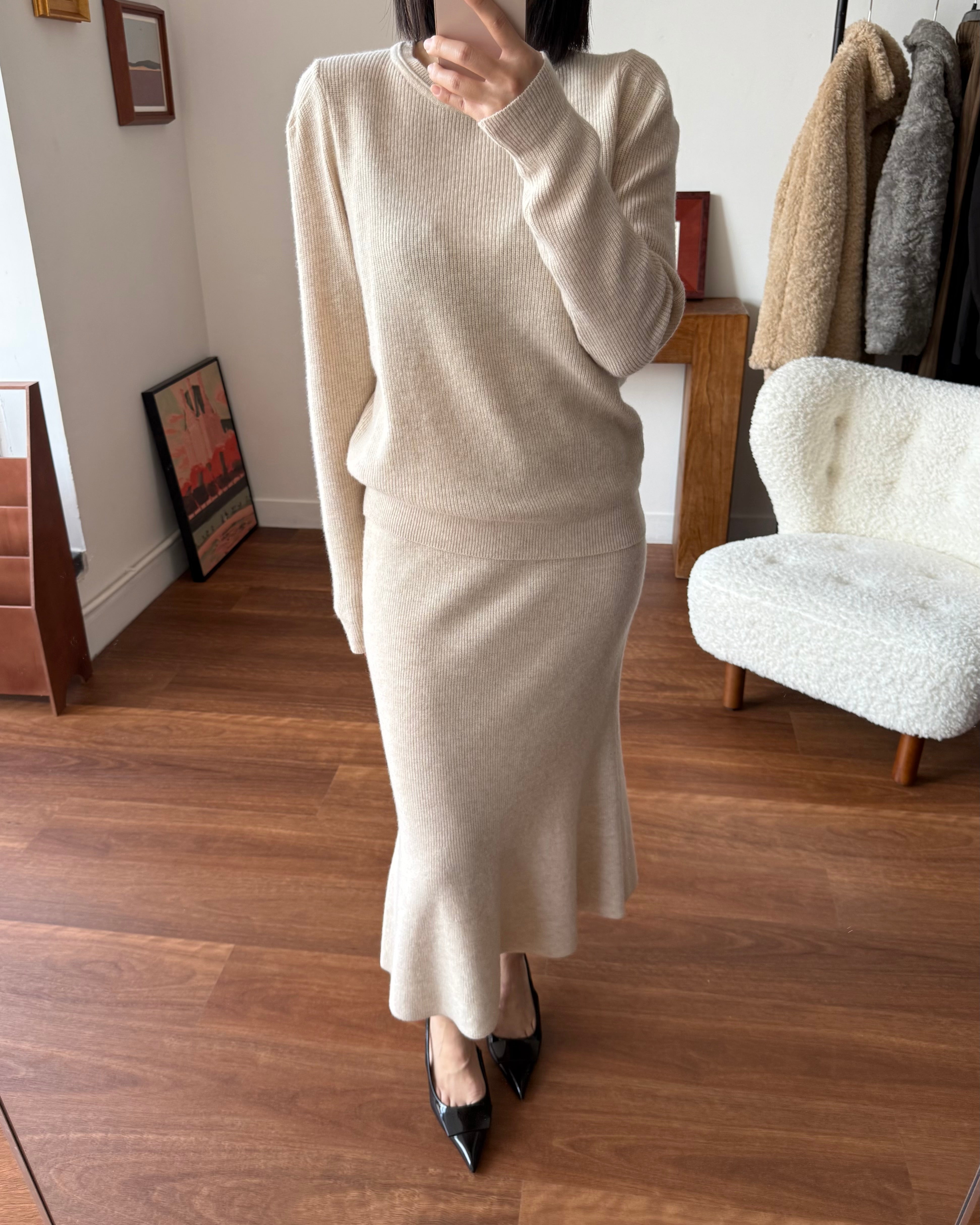 溫柔系針織套裝