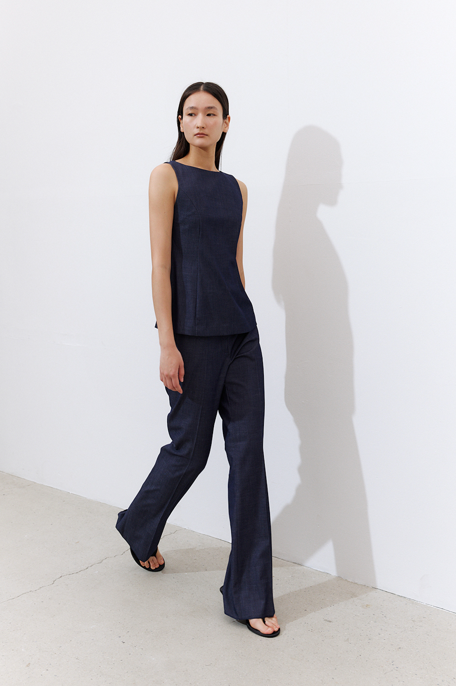 簡約丹寧收腰背心-13