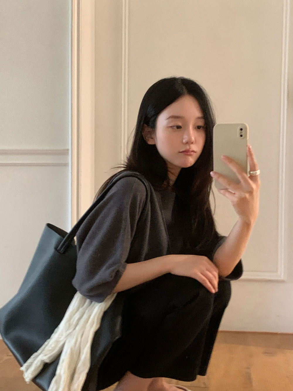 溫柔知性一字領親膚針織衫