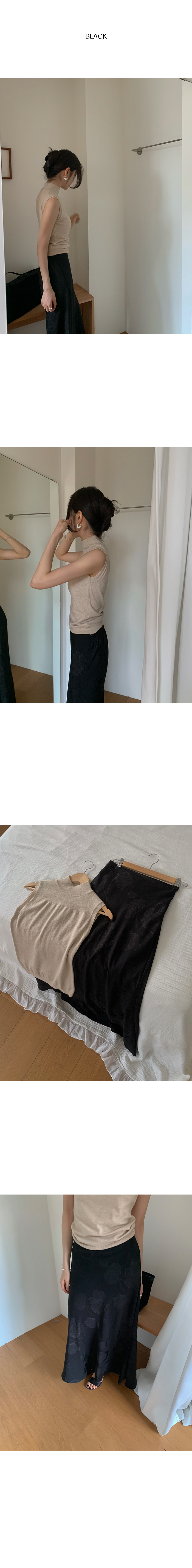 優雅絲光暗花魚尾長裙
