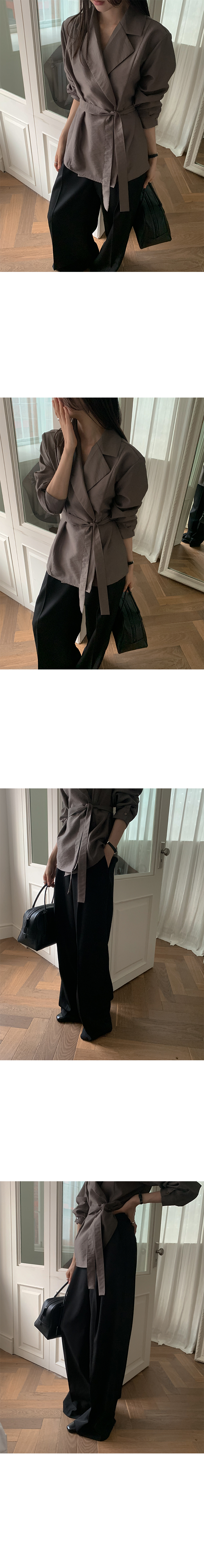 簡約知性垂順交叉綁帶襯衫
