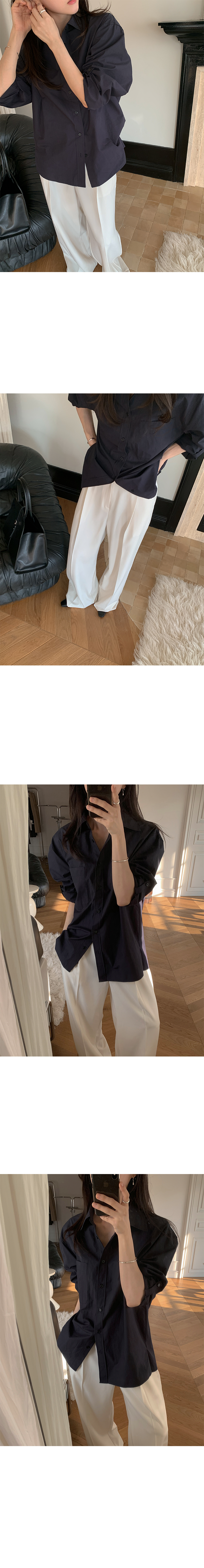俐落挺感高腰抓褶闊腿西裝褲
