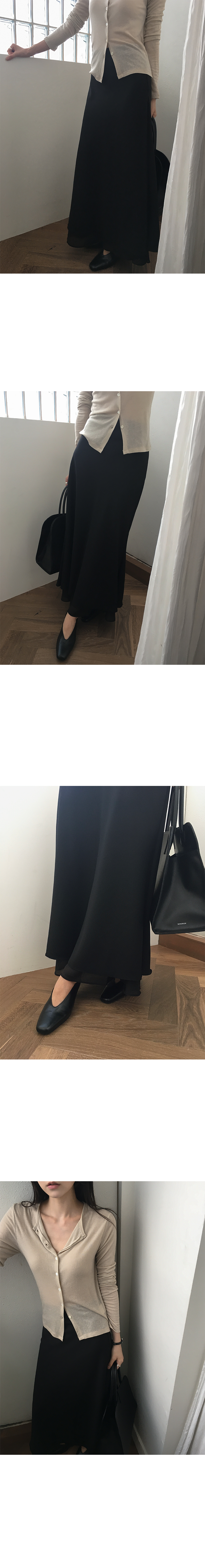 溫柔修身輕薄圓領針織開衫
