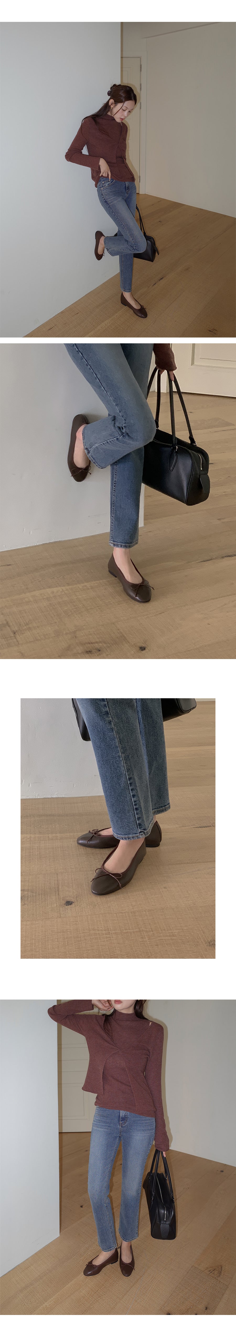 法式優雅圓頭蝴蝶結平底鞋