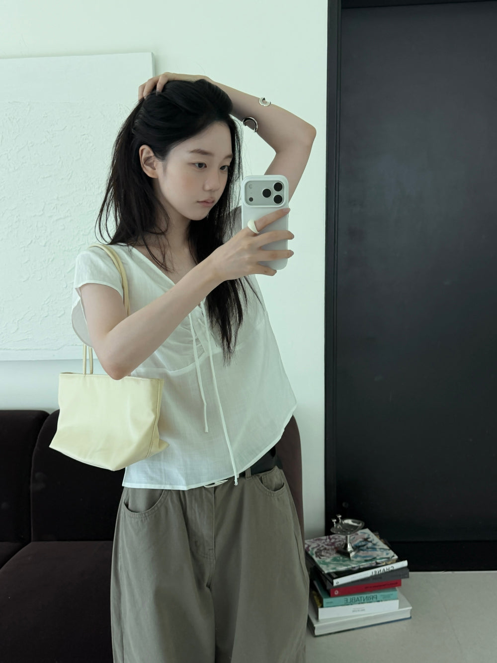 簡約率性挺版純棉繭型寬褲